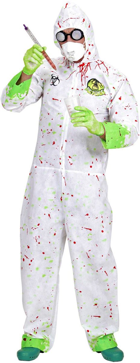 Dokter & Tandarts Kostuum | Dr. Toxic Jumpsuit Horror Dokter Volwassen Medium / Large Kostuum Man | One Size | Halloween | Verkleedkleding